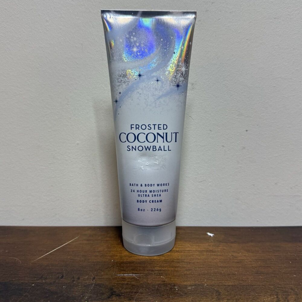 Bath and Body Works Frosted Coconut Snowball Ultra Shea Body Cream 8oz - Picture 2 of 5
